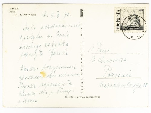 WISŁA - PARK MIEJSKI 1970 PRL