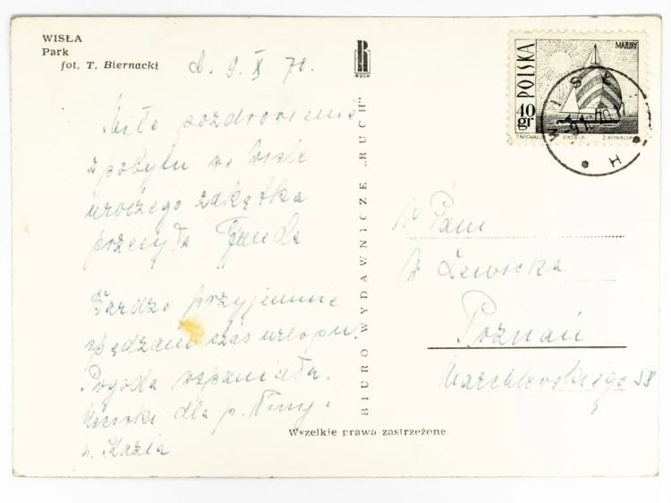 WISŁA - PARK MIEJSKI 1970 PRL