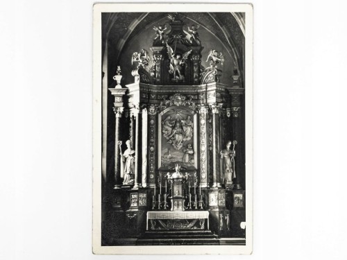 OPOLE - OŁTARZ Z KLASZTORU OJCÓW FRANCISZKANÓW 1957 PRL