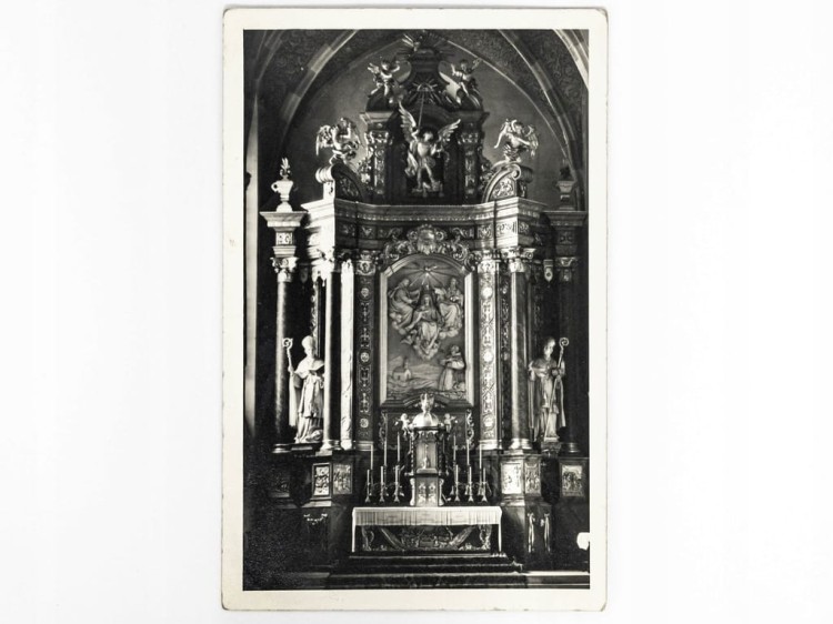 OPOLE - OŁTARZ Z KLASZTORU OJCÓW FRANCISZKANÓW 1957 PRL