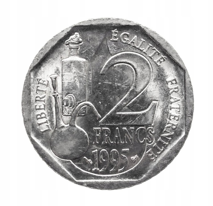 Francja, 2 franki, 1995, 100. rocznica - Śmierć Ludwika Pasteura