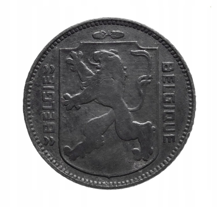 Belgia 1 frank, 1946, Legenda „BELGIQUE - BELGIE”