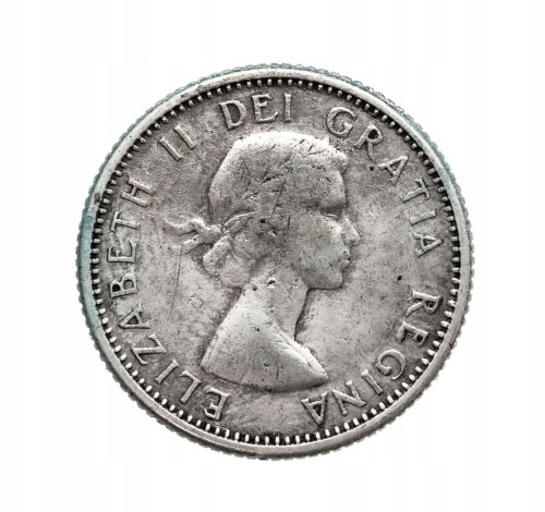 Kanada, 10 centów 1957 - ELŻBIETA II - srebro