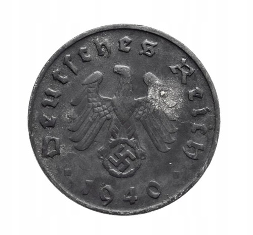 Niemcy, III Rzesza, 10 Reichspfennig 1940 D, Monachium.