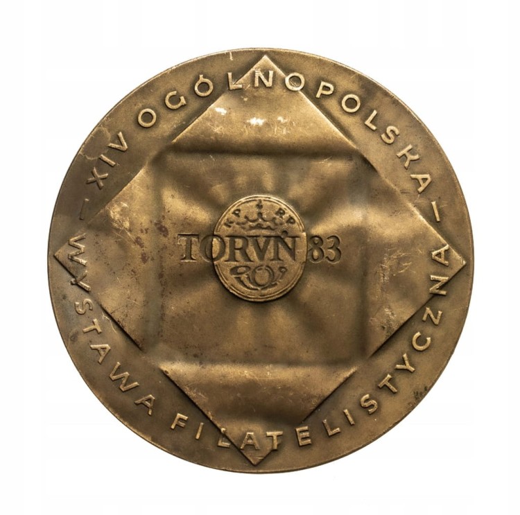 MEDAL XIV OGÓLNOPOLSKA WYSTAWA FILATELISTYCZNA, TORUŃ 1983