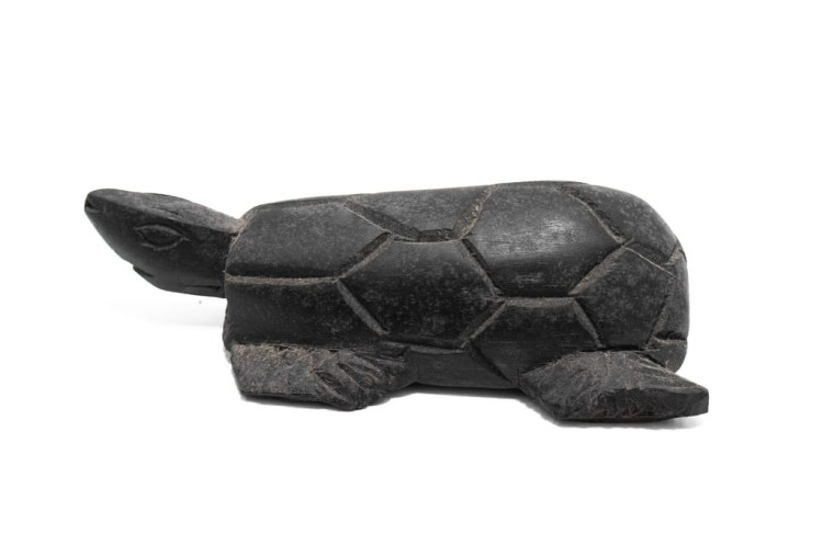 STARA DREWNIANA FIGURKA ŻÓŁW