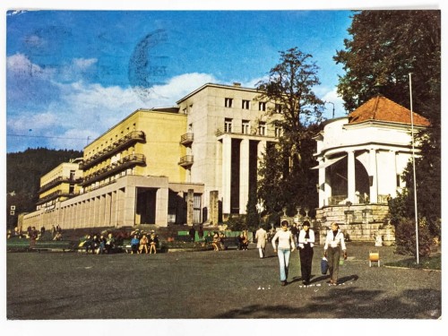 KRYNICA-ZDRÓJ - NOWY DOM ZDROJOWY I MUSZLA KONCERTOWA 1982 PRL