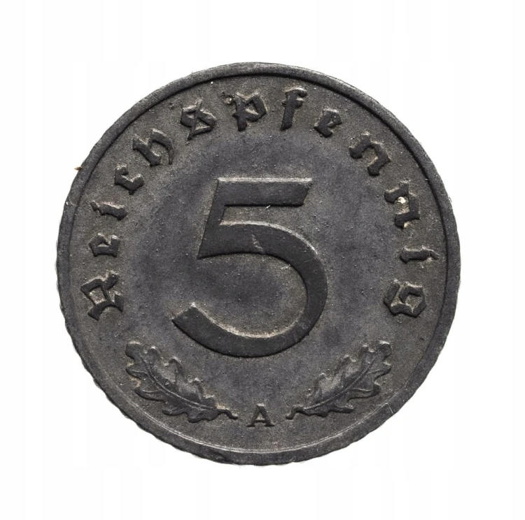 Niemcy, III Rzesza, 5 Reichspfennig 1942 A, Berlin.