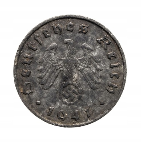 Niemcy, III Rzesza, 10 Reichspfennig 1941 G, Karlsruhe.