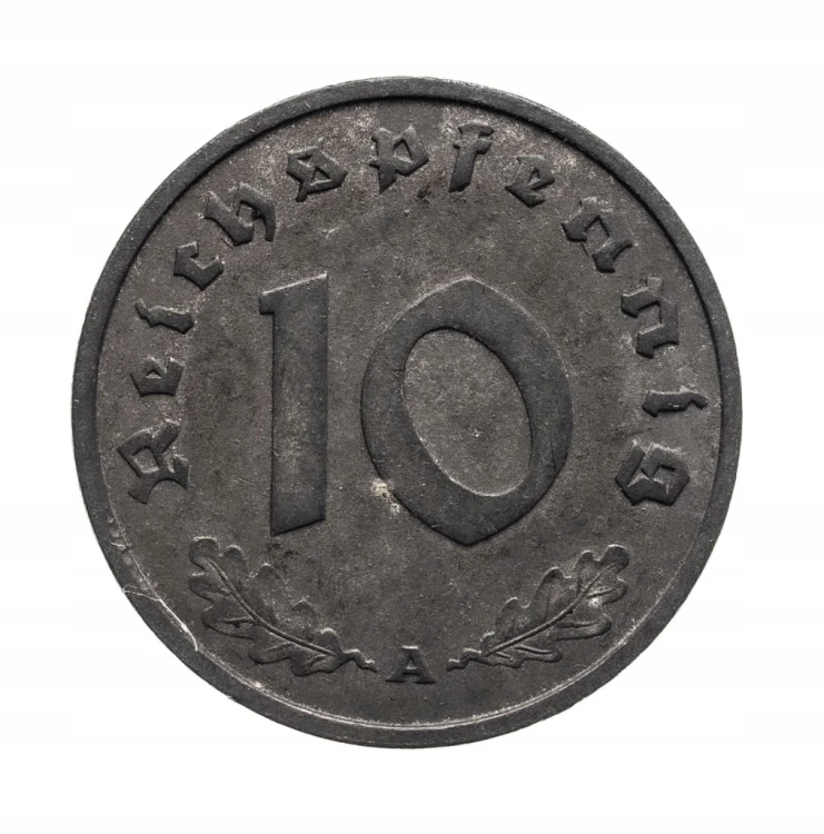 Niemcy, III Rzesza, 10 Reichspfennig 1944 A, Berlin.