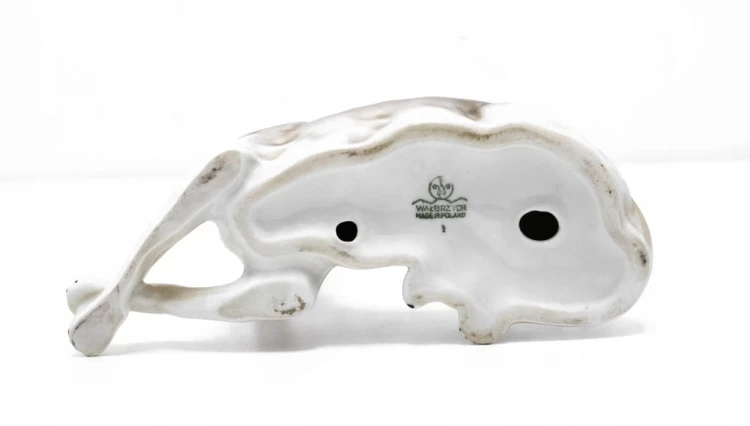 STARA PORCELANOWA FIGURKA - PIES OWCZAREK, WAŁBRZYCH