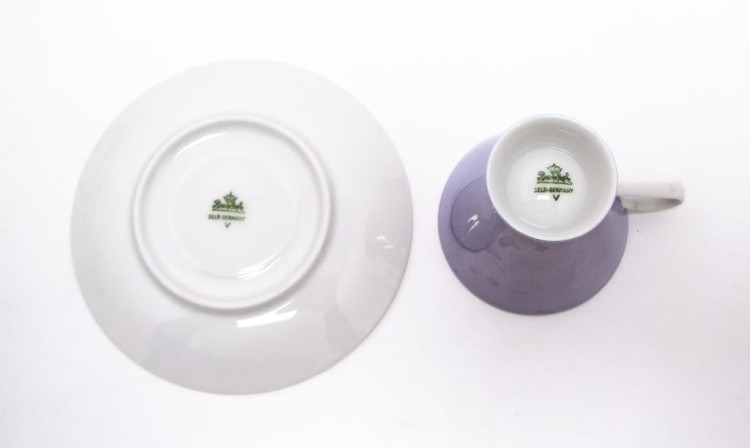 ZESTAW STAREJ PORCELANY, FILIŻANKA I PODSTAWEK ROSENTHAL