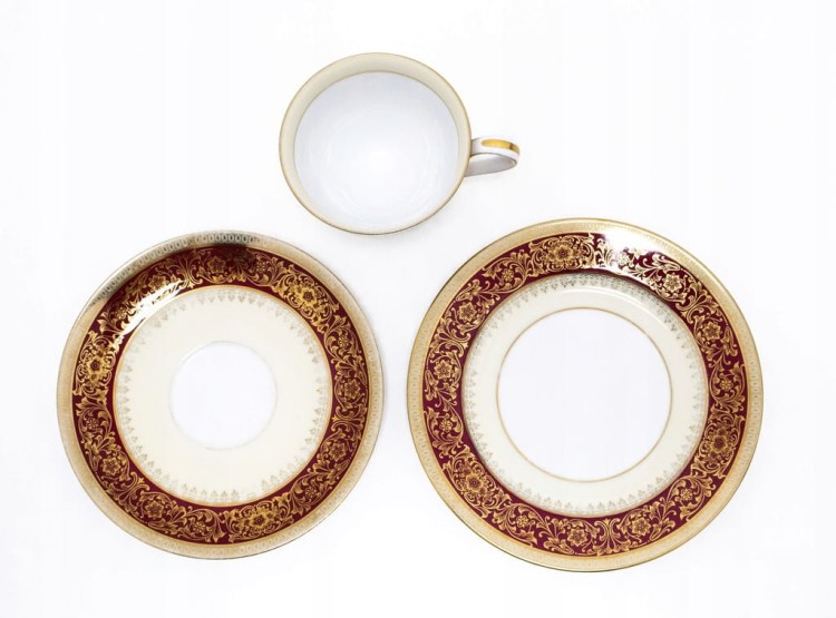 ZESTAW STAREJ PORCELANY, TRIO NORITAKE