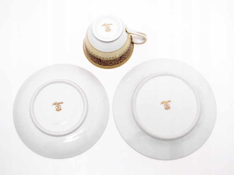 ZESTAW STAREJ PORCELANY, TRIO NORITAKE