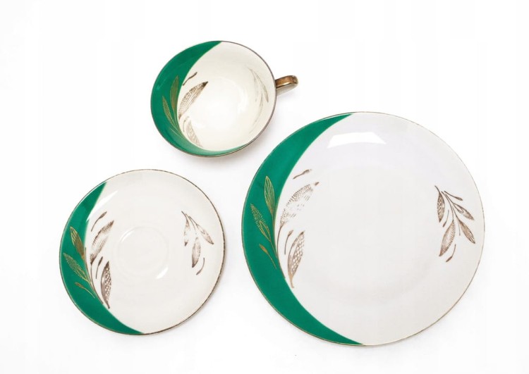 ZESTAW STAREJ PORCELANY, TRIO BAREUTHER WALDSASSEN