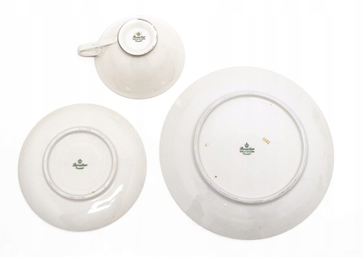 ZESTAW STAREJ PORCELANY, TRIO BAREUTHER WALDSASSEN
