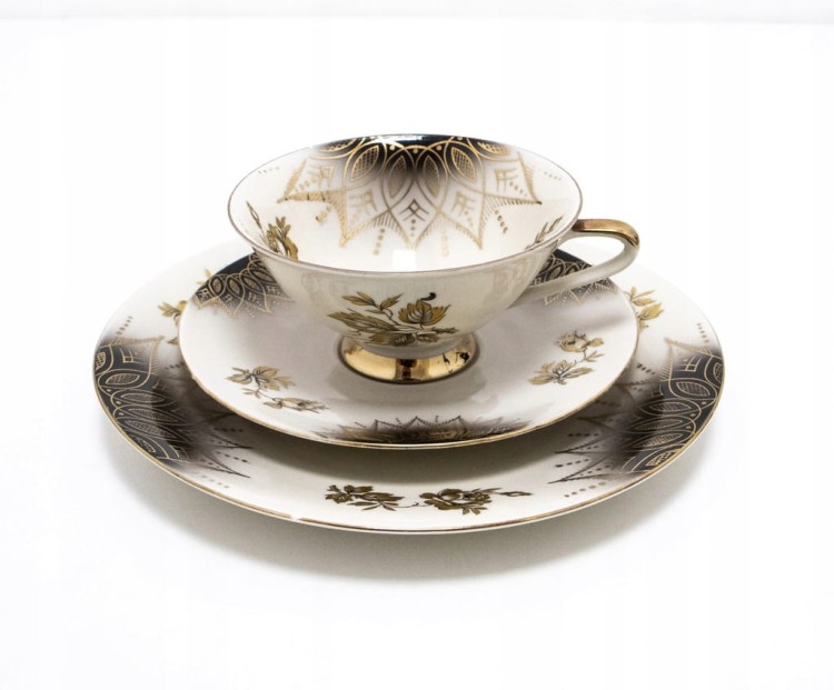 ZESTAW STAREJ PORCELANY, TRIO BAREUTHER