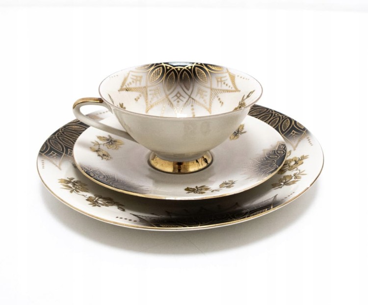 ZESTAW STAREJ PORCELANY, TRIO BAREUTHER
