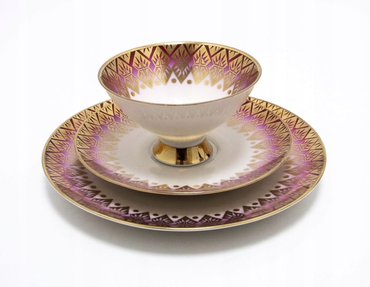ZESTAW STAREJ PORCELANY, TRIO WINTERLING