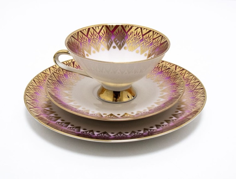 ZESTAW STAREJ PORCELANY, TRIO WINTERLING