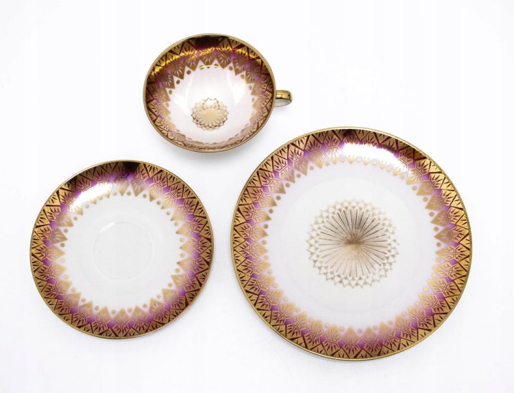ZESTAW STAREJ PORCELANY, TRIO WINTERLING
