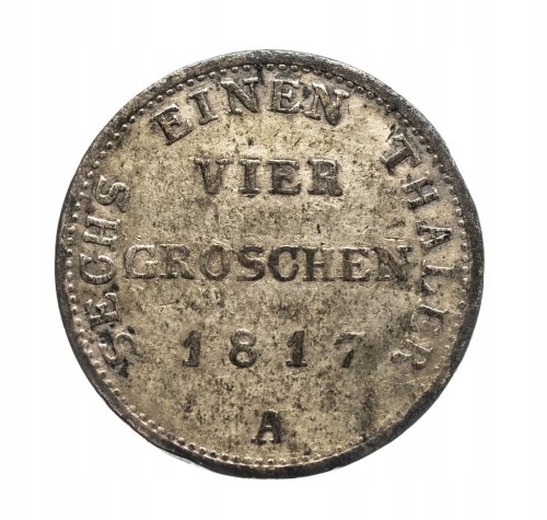 Niemcy, Prusy. Fryderyk Wilhelm III (1797–1840). 4 grosze 1817 A, Berlin