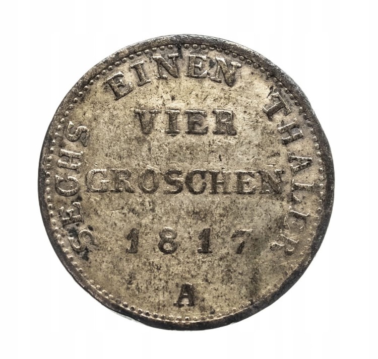 Niemcy, Prusy. Fryderyk Wilhelm III (1797–1840). 4 grosze 1817 A, Berlin