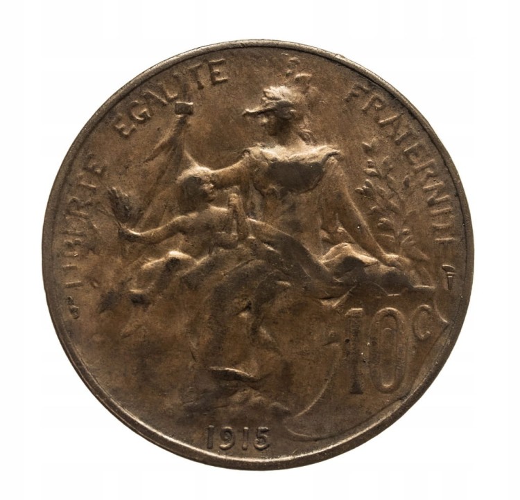 Francja, Trzecia Republika (1870-1941), 10 centymów 1915, Paryż
