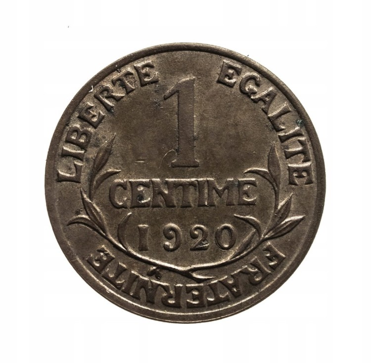 Francja, Trzecia Republika (1870-1941), 1 centym 1920, Paryż