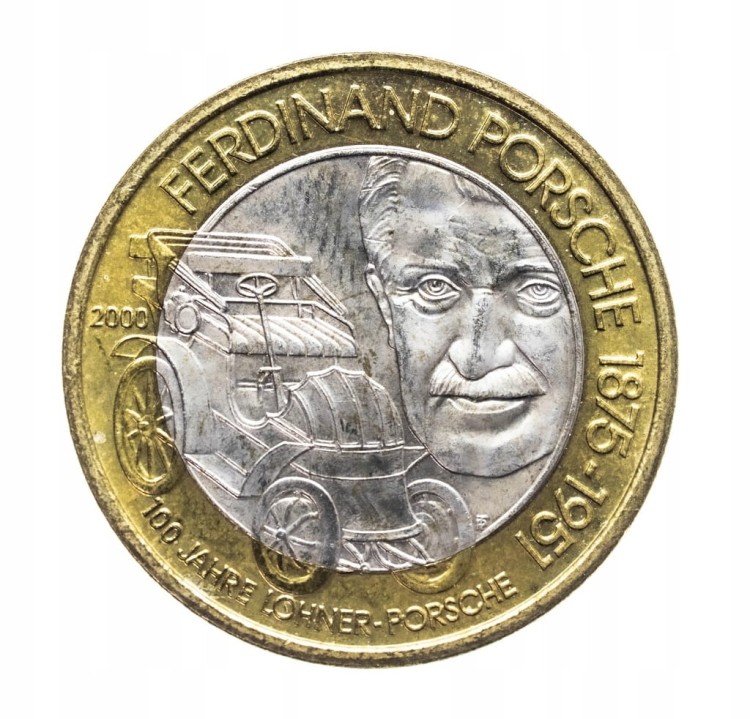 Austria 50 szylingów, 2000, 100 rocznica - Pierwszy samochód Lohner-Porsche