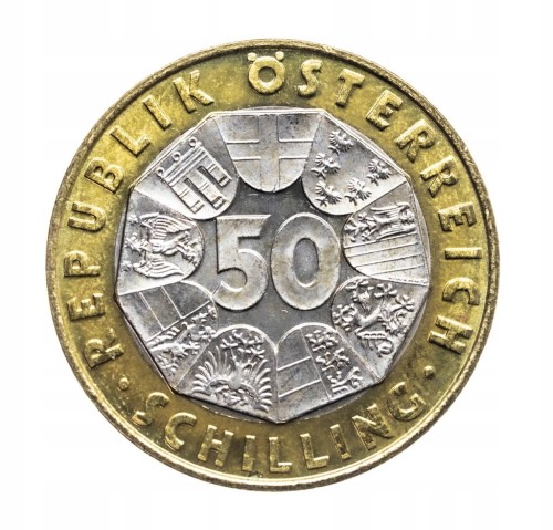 Austria 50 szylingów, 2000, 100 rocznica - Pierwszy samochód Lohner-Porsche