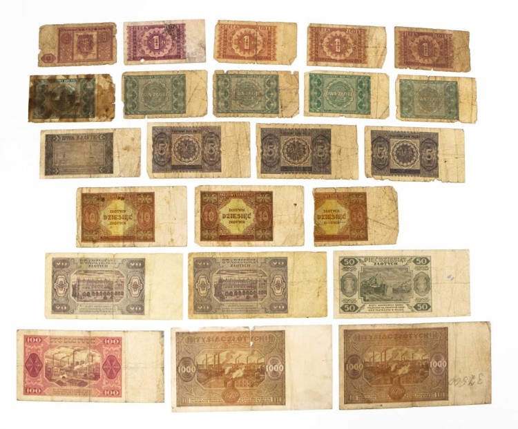 ZESTAW BANKNOTÓW POLSKICH 1946 - 1948 (NR 14)