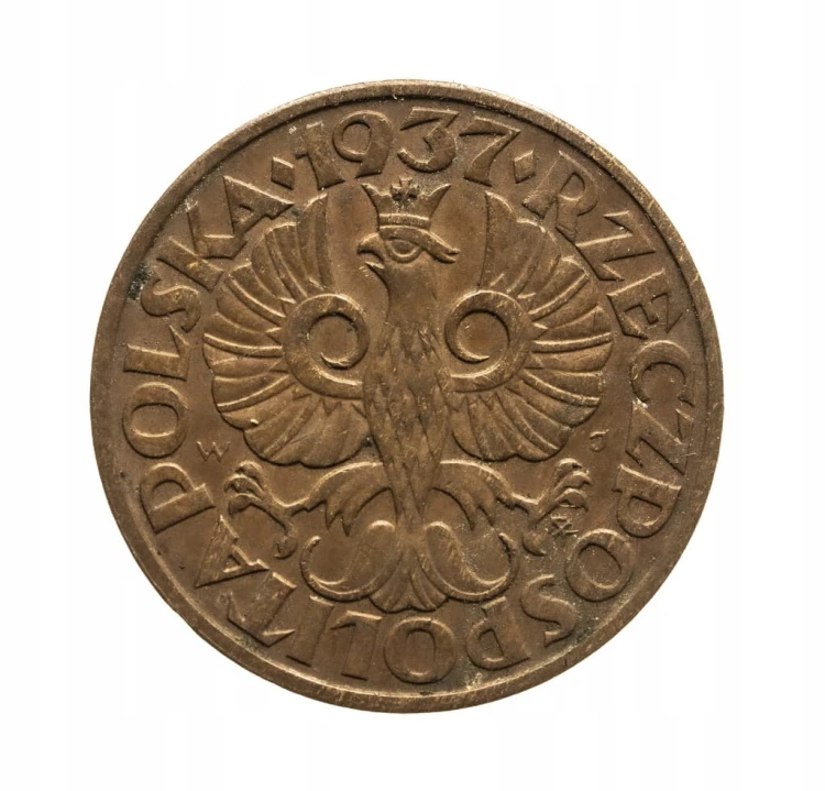 Polska, II Rzeczpospolita, 2 grosze 1937, Warszawa
