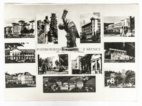 KRYNICA-ZDRÓJ - POZDROWIENIA Z KRYNICY KOLAŻ 1963 PRL