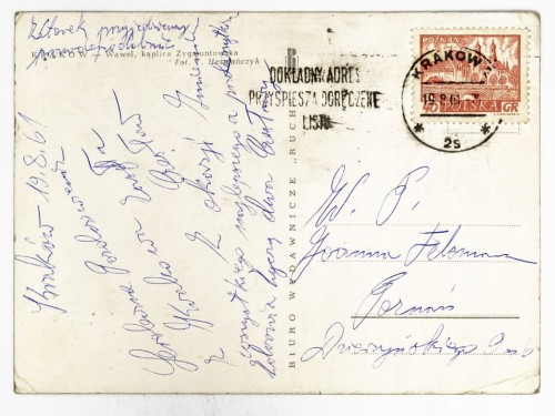 KRAKÓW - KAPLICA ZYGMUNTOWSKA CZĘŚĆ KATEDRY NA WAWELU 1961 PRL