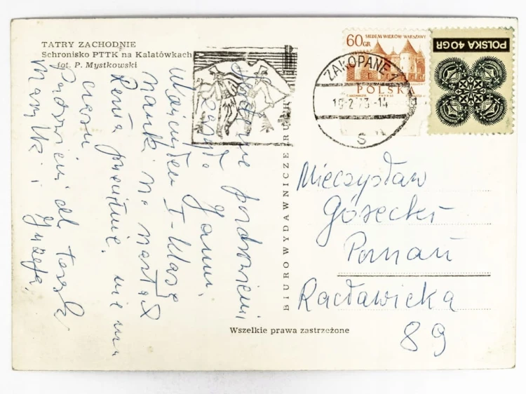 TATRY - SCHRONISKO PTTK NA KALATÓWKACH 1973 PRL