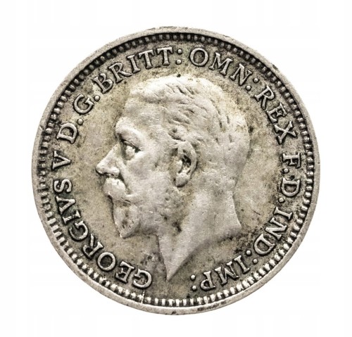 Wielka Brytania, Jerzy V, 3 pensy, 1926 rok.