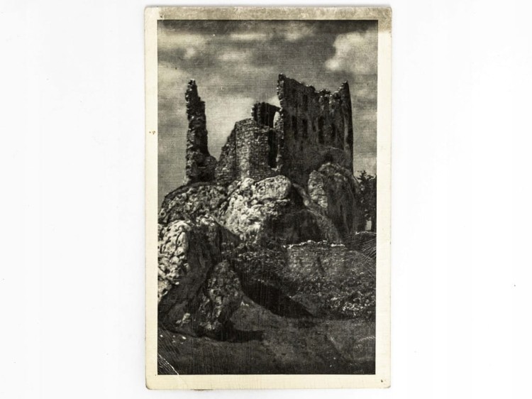 JURA KRAKOWSKO-CZĘSTOCHOWSKA - RUINY ZAMKU W BOBOLICACH 1962 PRL