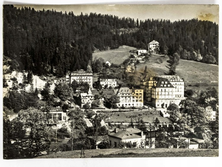 KRYNICA-ZDRÓJ - WIDOK NA UZDROWISKO 1968 PRL