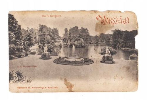 WARSZAWA - STAW W ŁAZIENKACH 1900