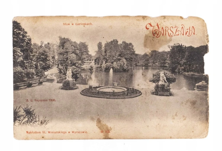 WARSZAWA - STAW W ŁAZIENKACH 1900