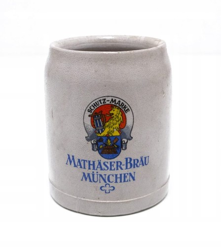 STARY CERAMICZNY KUFEL - PIWO MATHASER-BRAU, MONACHIUM