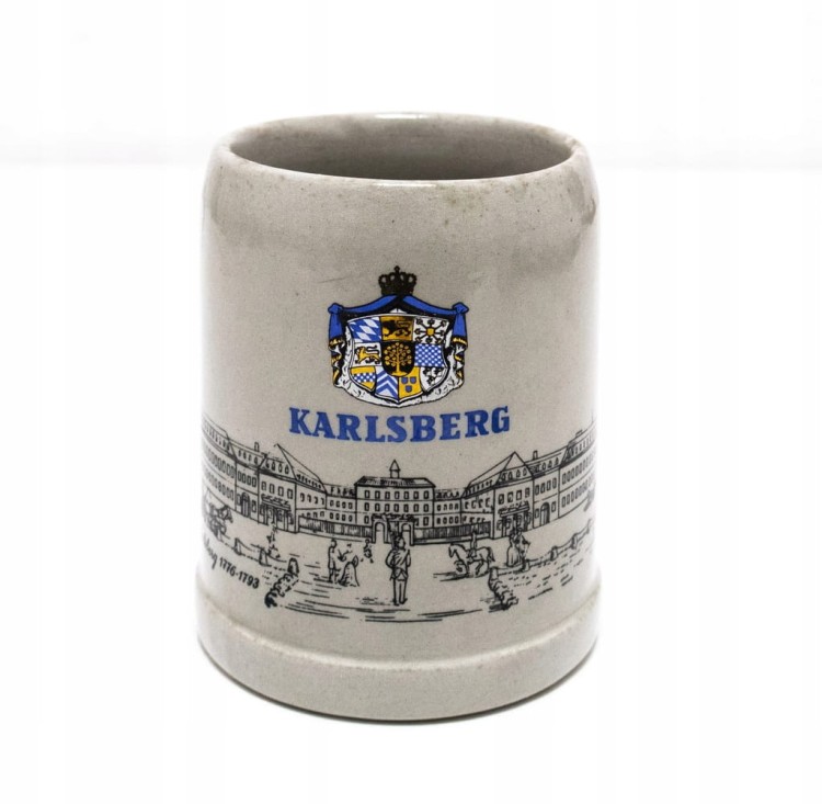 STARY CERAMICZNY KUFEL - PIWO KARLSBERG