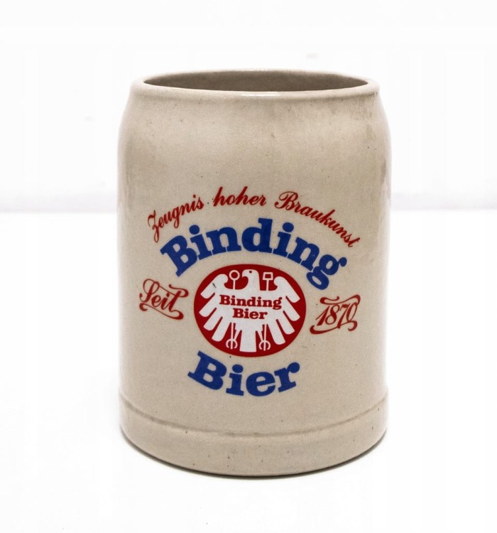 STARY CERAMICZNY KUFEL - PIWO BINDING BIER