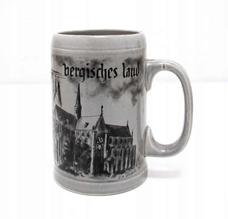 STARY CERAMICZNY KUFEL - BERGISCHES LAND, NIEMCY