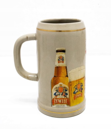 STARY CERAMICZNY KUFEL - PIWO ŻYWIEC
