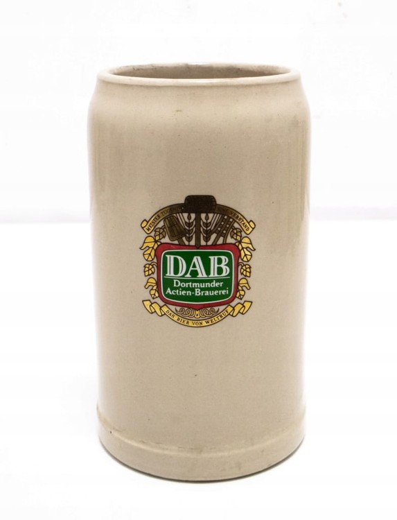 STARY CERAMICZNY KUFEL - PIWO DAB, ACTIEN-BRAUEREI, DORTMUND