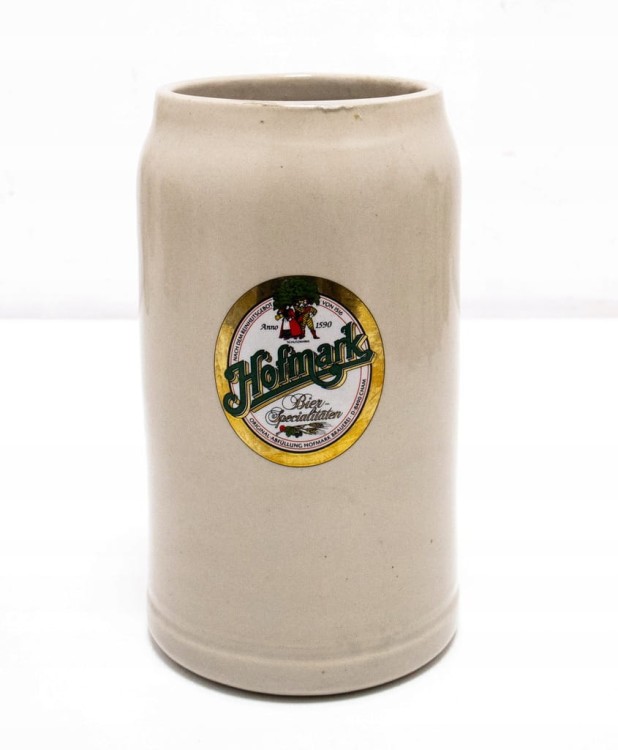 STARY CERAMICZNY KUFEL - PIWO HOFMARK, CHAM