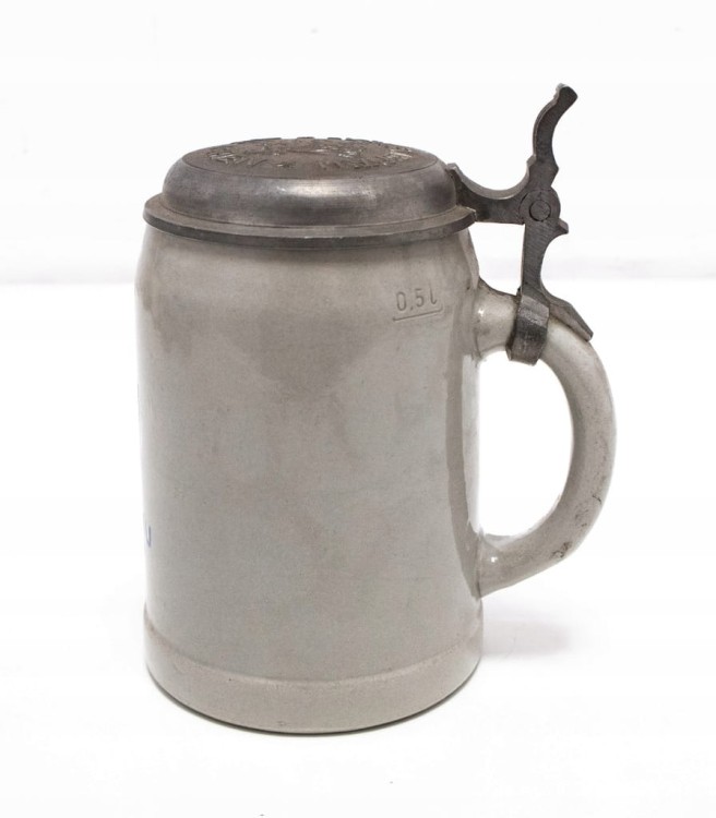 STARY CERAMICZNY KUFEL - PIWO LOWENBRAU, MONACHIUM