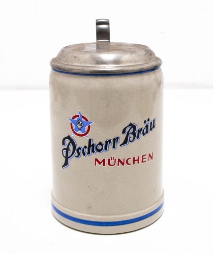 STARY CERAMICZNY KUFEL - PIWO PSCHORR BRAU, MONACHIUM